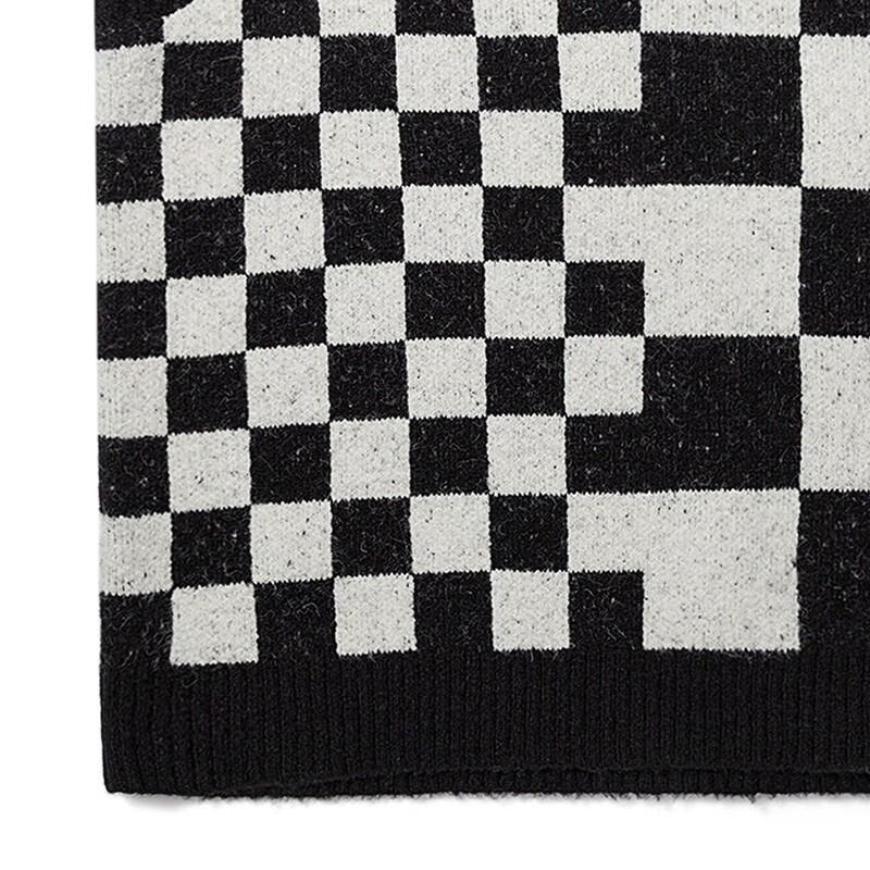 Vans V Neck Sleeveless Knitted Vest Women tops Black White VN000F6WFS8