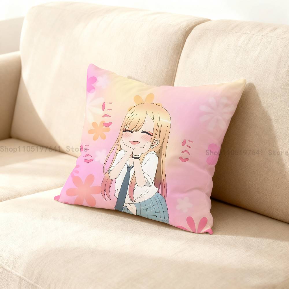 K-Kitagawa M-Marin Pillow Case Plush Pillow Cases Home Decoration Pillow Cover For Sofa Bed Chair Living Room