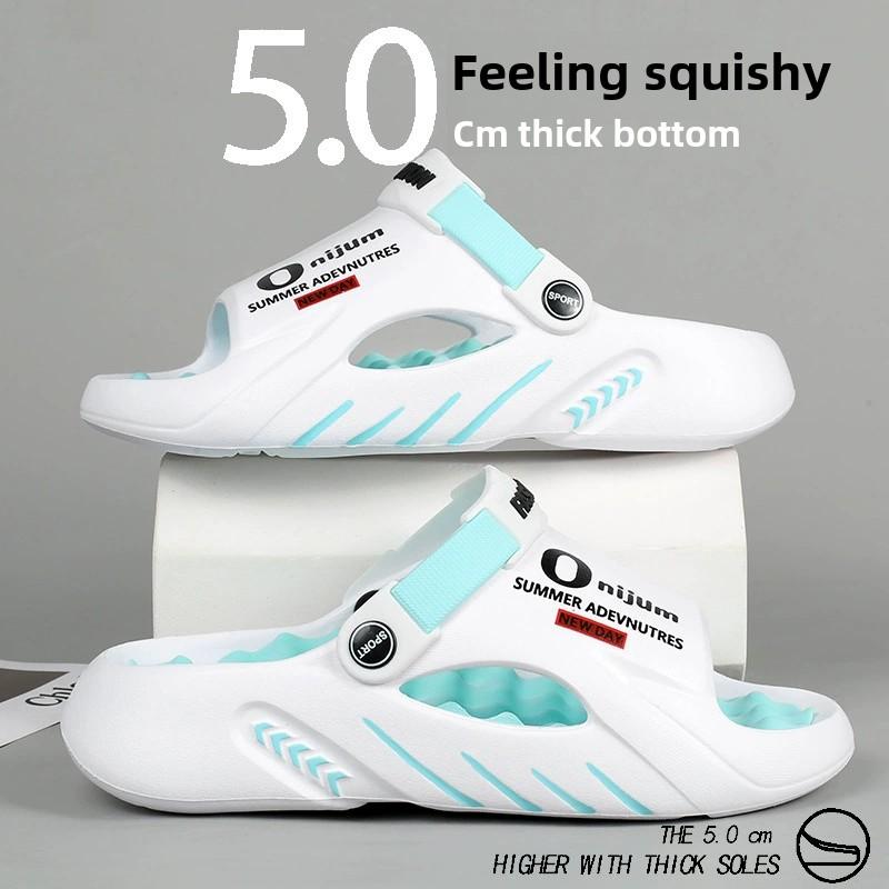 Zapatillas de masaje de moda para hombre, sandalias para interior y exterior, zapatos casuales de playa, sandalias para hombre, sandalias de gran tamaño, cómodas, suaves, de talla grande