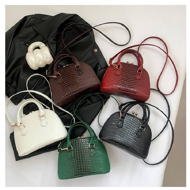 Trendy Street Style Pu Crossbody Bag For Women 2024 Vintage Shell Purse