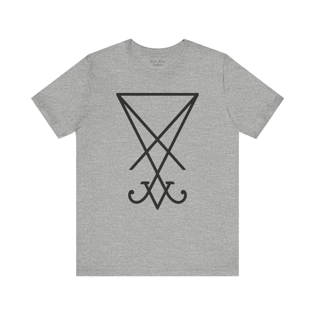 Lucifer Sigil, Satan T-shirt, Devil Shirt, Demonology Shirt, Black Magic, Vintage Occult, Gothic Fashion Jersey Short Sleeve Tee