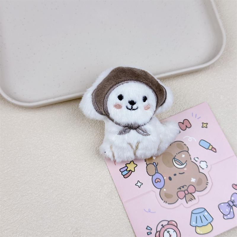 Adorable Dog Scarf Plush Keychain - Backpack Accessory, Doll Figure, Brooch