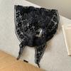 Embroidered Lace Triangle Scarf Transparent Skirt Curtain Simple Embroidered Flower Scarves  Travel