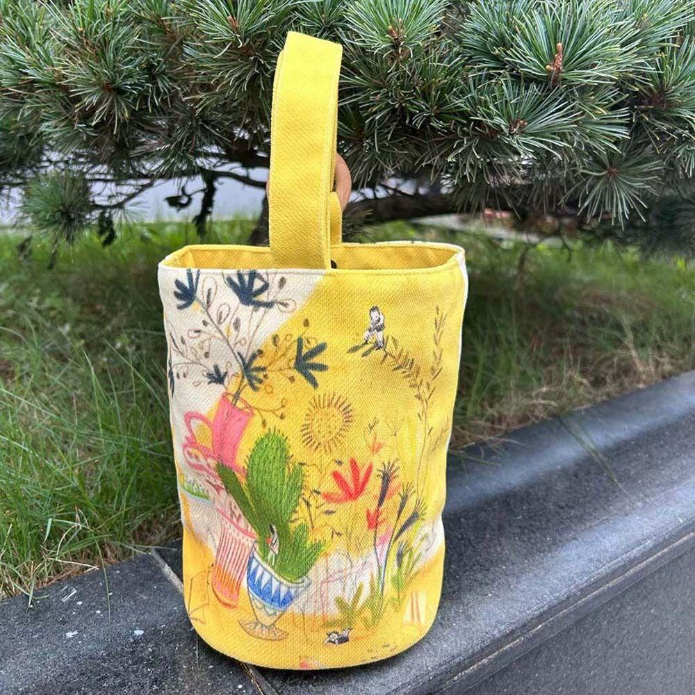 Print Canvas Star Handbag Sky Letter Lunch Bag Reusable Cartoon Bucket Bag  Shopping