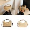 Summer Womens Woven Shoulder Bag With Zipper Closure For Casual Daily Use