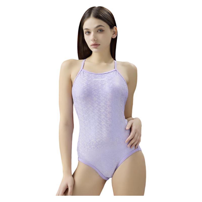 SWANS Women's One-Piece Swimsuit Slim-Fit Swimwear
