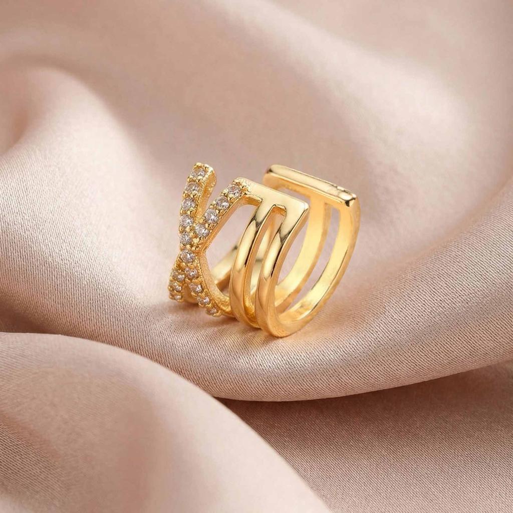 Ear Cuff Multi-Layer Cross CZ Clip Earrings for Women, 18K Gold Plated Brass Non-Pierced Cartilage, Fake Piercing Jewelry