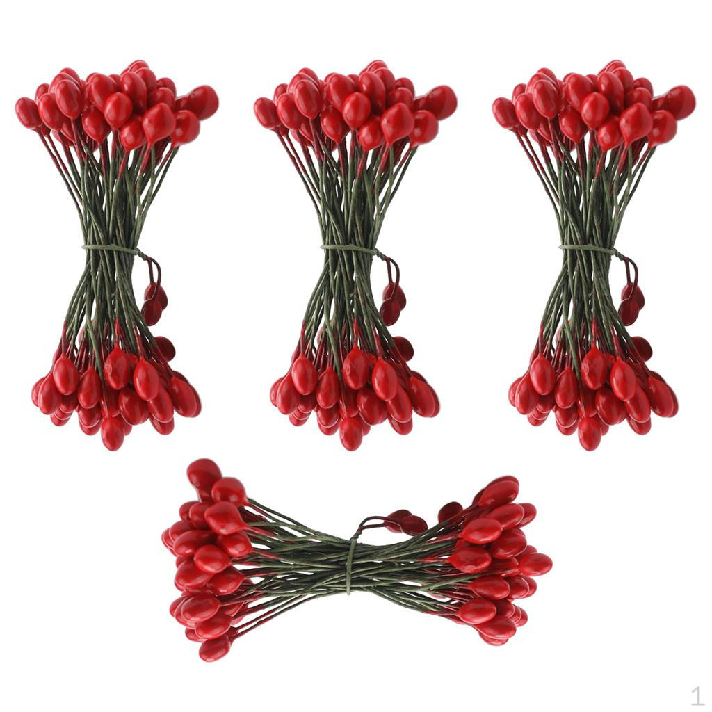 

200pcs Artificial Simulation Cabinet Decoration Red