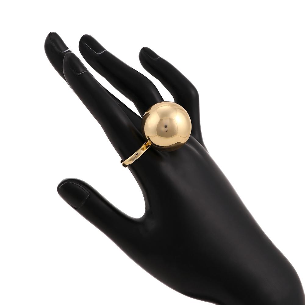 Girls Lovely Jewelry Personality Adjustable Female Fashion Women Rings Big Metal Balls