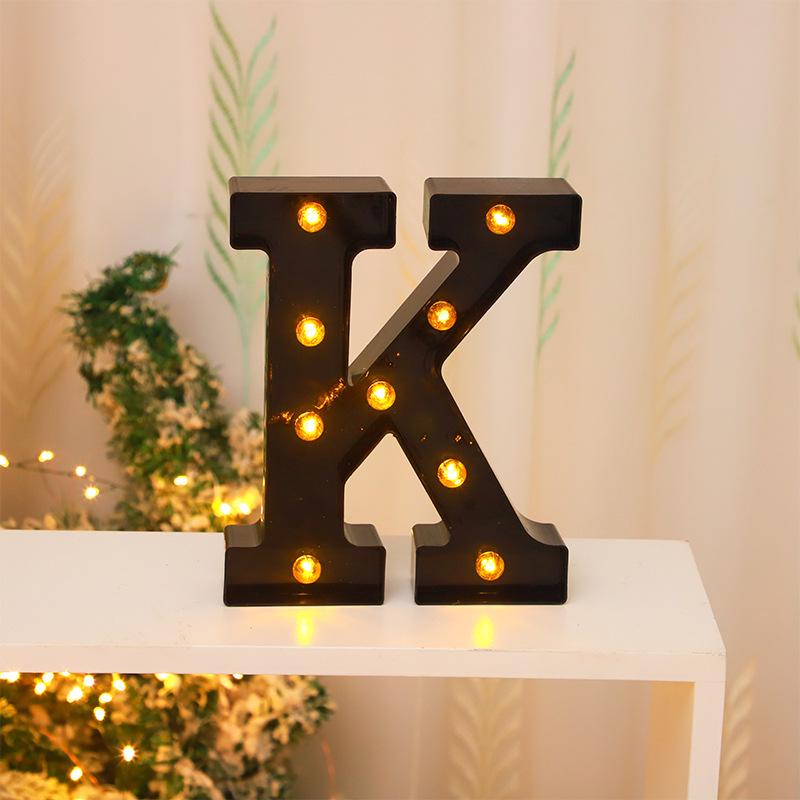 Cross-border Hot-Selling Black LED Letter Lamp for Proposal, Festival Decoration, and Ambiance Arrangement