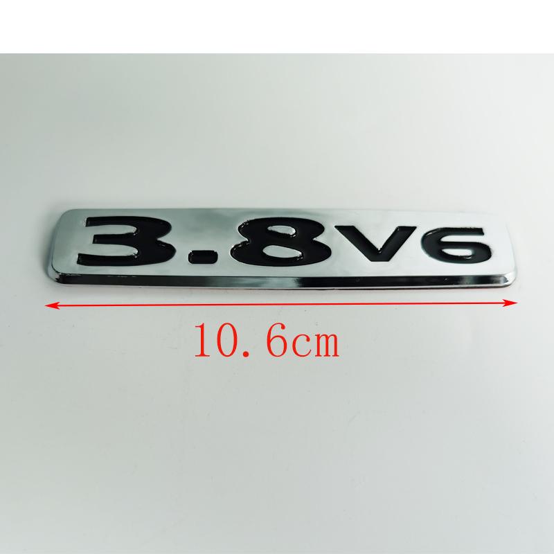 Für Mitsubishi Pajero v73 v87 v93 v97 Autoaufkleber Logo 3.8 V6 Hubraum Buchstabenlogo 1 Stück