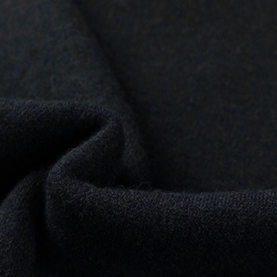 Suéter de otoño e invierno para hombre, cuello en V, tejido de color sólido, elástico, largo medio, estilo formal de negocios
