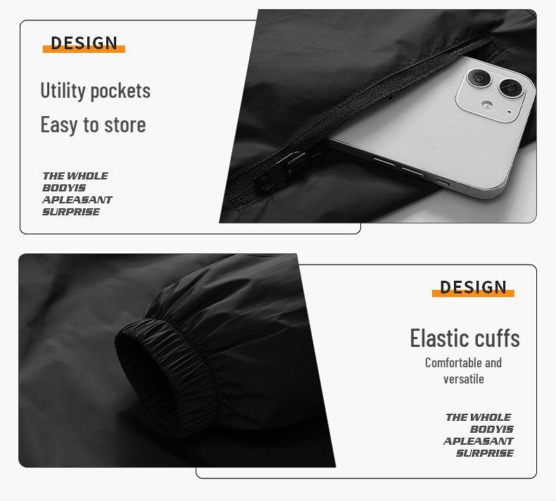 Men's Plus Size Casual Hooded Trench Coat - Autumn Loose Fit 40D Nylon Jacket