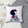 Cartoon M-Mafaldas Pillow Case Sofa Decorative Home Double-sided Print Plush Square Throw Pillow Covers Cushion Decor Cover