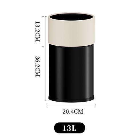 Stainless Steel Trash Cans Large Capacity Trash Bins Modern Luxury Household Garbage Bins Living Room Cleaning Accessories