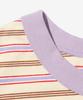 TAILOR STUDIO Authentic Soft Logo Stripe T-Shirt (Ivory/Purple)