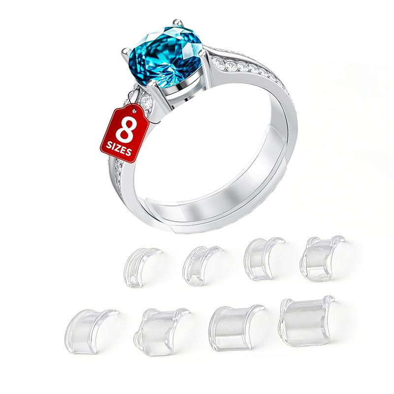 8PCS Ring Guards for Loose Rings Ring Adjuster Fit Any Rings, Invisible Design for Women and Men