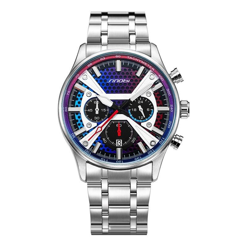 Men'S Watch Men'S Luminous Multi-Function Three-Eye Six-Pin Watch Non-Mechanical Watch Men'S 9868