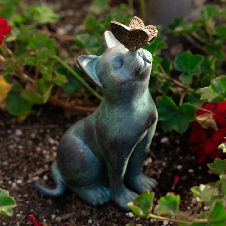 Sculpture Cute Miniature Cat Garden Display Ornament Outdoor SpaceBeautification
