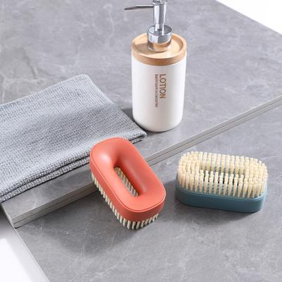 Round Hand-held Shoe Brush Household Laundry BrushFine and Soft Sweater BrushDry Cleaner's Oval Hollow Brush
