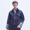 Moth Non-Faded Roll-Up Denim Jacket_Blue