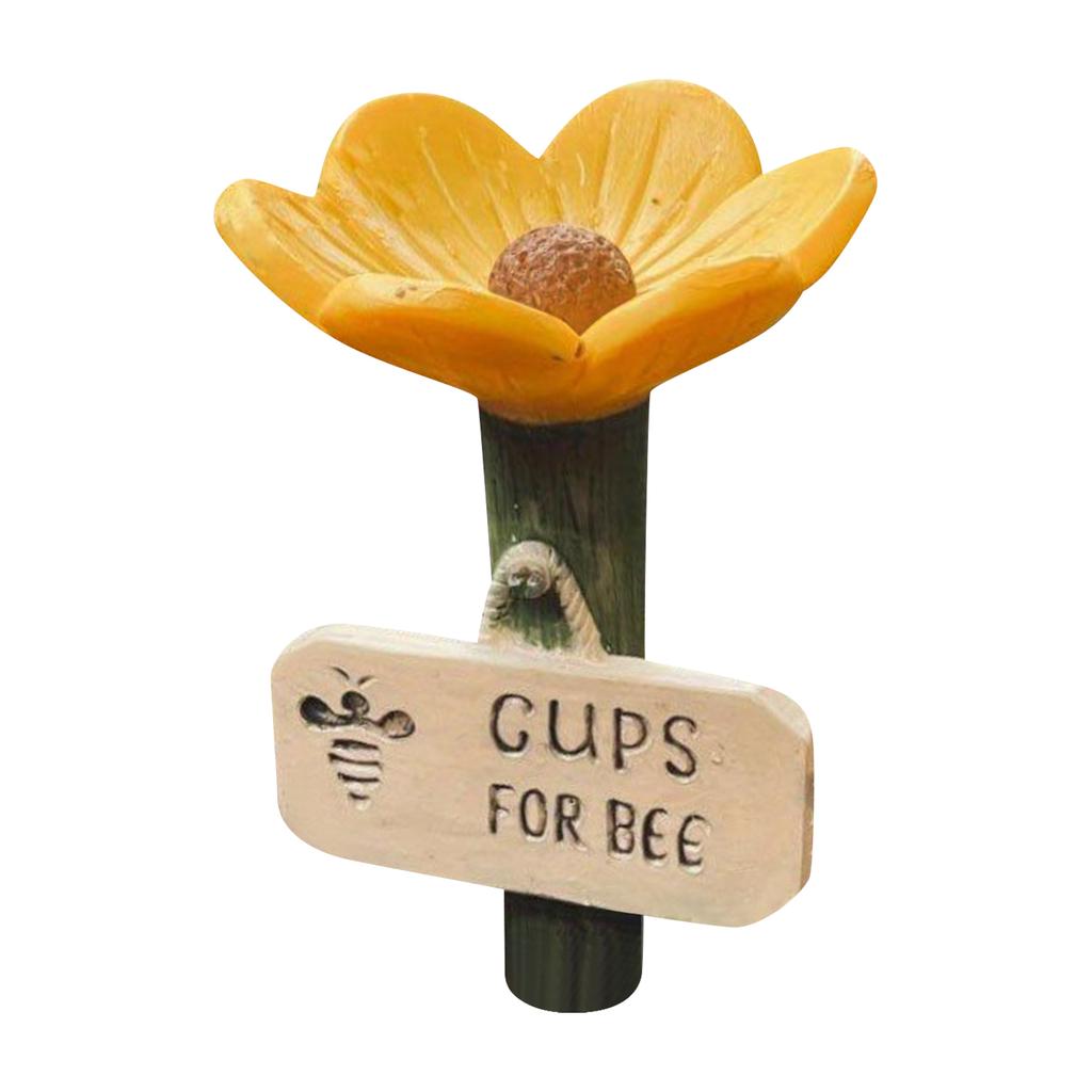 Bee Watering Station For Garden, Bee Water For Bees Garden, Flower-Shaped Ceramic Bee Watering Station, Feeder With Flower Design