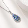 Ladies' Exquisite Floral Pendant Necklace, Embellished with Synthetic Zircon, Suitable for Daily Wear and Holiday Gift Giving