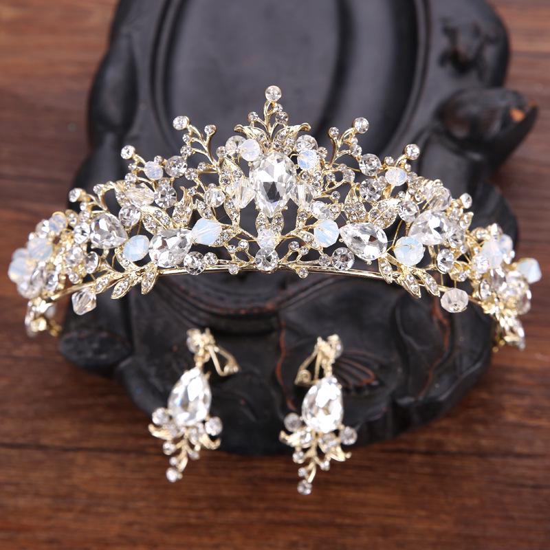Pink Crystal Crown for Brides Princess Crown for Brides Wedding Dress Accessories Crown Hair Accessories