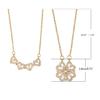 Love Necklace Hearts Lucky Four Leaf Clover Necklace Clavicle Pendant for Grils