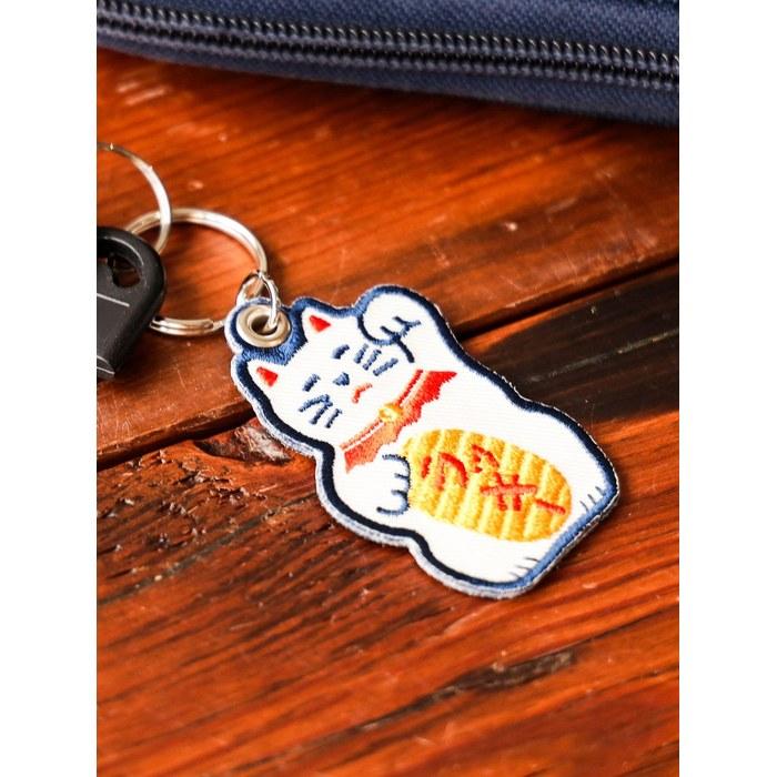 [Beams Japan] Accessory Separate Edition New Retro Lucky Charm Embroidery Keyholder 2 Cat Free Size