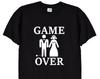 Lustiges Hochzeits-Junggesellenabschiedsspiel Game Over T-Shirt für Männer, Schwarz oder Weiß, Perfektes Hochzeitsgeschenk für den Bräutigam Ehemann Wifey, 173