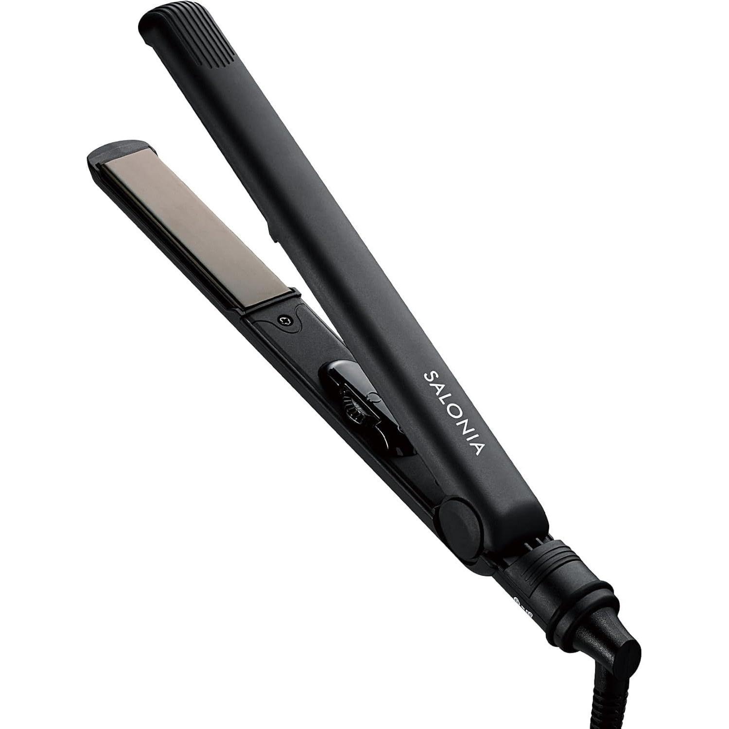SALONIA Straight Iron Hair 24mm Black SL-004SAB