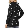 Women S Plus Size Loose Fit Star Print Hooded Sweatshirt