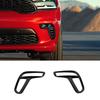Black Front Driving Lamp Frame Trim Cover W/Fog Light hole for Dodge Durango 21+