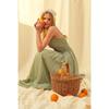 Women's Spaghetti Strap Sleeveless Gingham Print A Line Mid Waist Vintage Maxi Dress Sundress