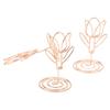 20pcs Place Card Holder Tulip Shape Exquisite Rose Gold Table Number Holders Table Card Holders Photo Holder for