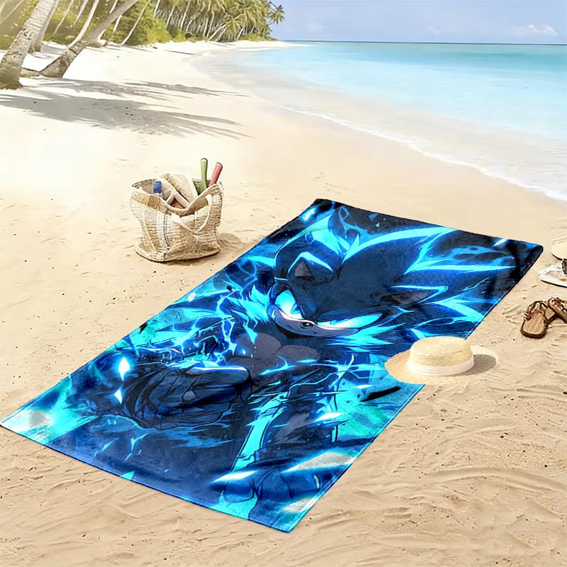 1pc SONIC Beach Towel, Outdoor Activities Perfect Summer Travel Supplies, As A Gift for Festivals