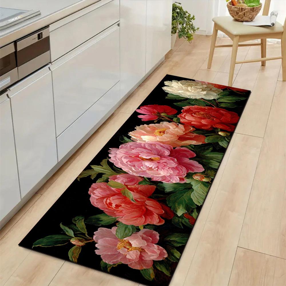 1Pcs Vintage Non-Slip Washable Area Rug Runner for Entryway, Living Room, Bedroom & Patio