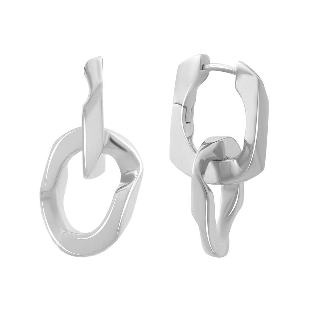 Серебряные серьги без камней (2186526)