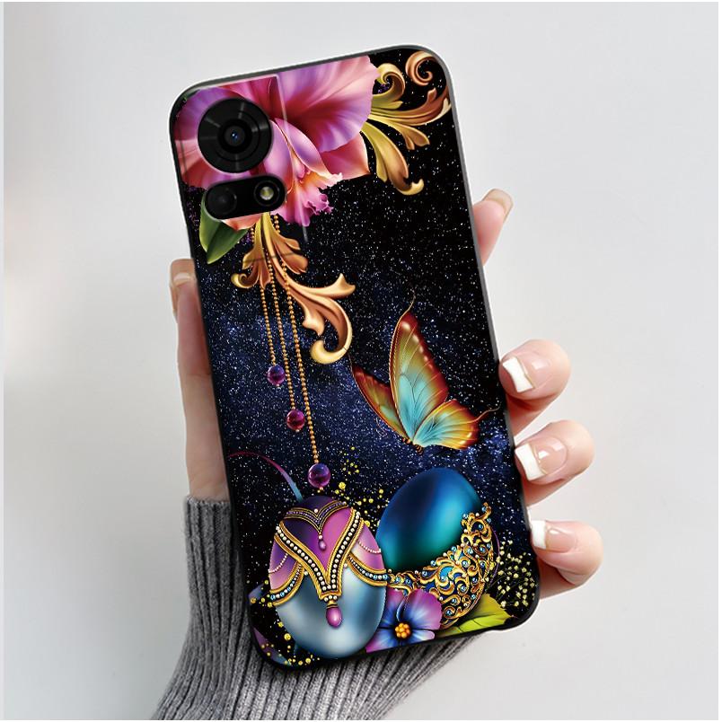 Cute Case For TCL K23 / TCL K24 Funda TCL 50 LE T510SPP Capa Printing Shell Protective Cover Soft Silicone Cartoon Black Casing
