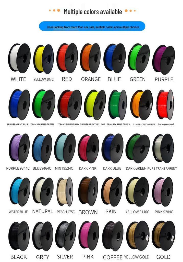 High-Quality PLA 3D Printer Filament, 1.75mm, 1kg Roll
