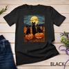 Black Cat Halloween Cat Lovers Starry Night Cat Van Gogh Cat Unisex T-shirt