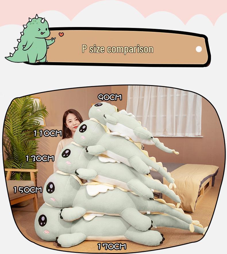 Tyrannosaurus Rex Long Plush Pillow - Soft & Cute Dinosaur Sleep Companion