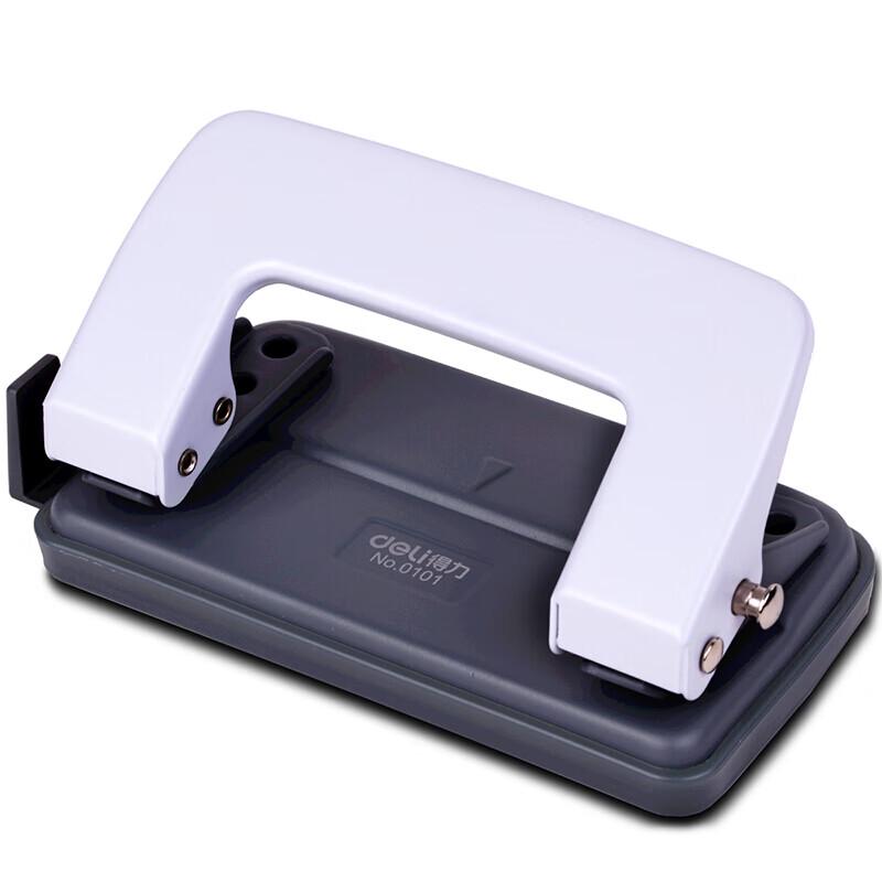 Deli 0101 Two-Hole Punch with Ruler (2-Pack)