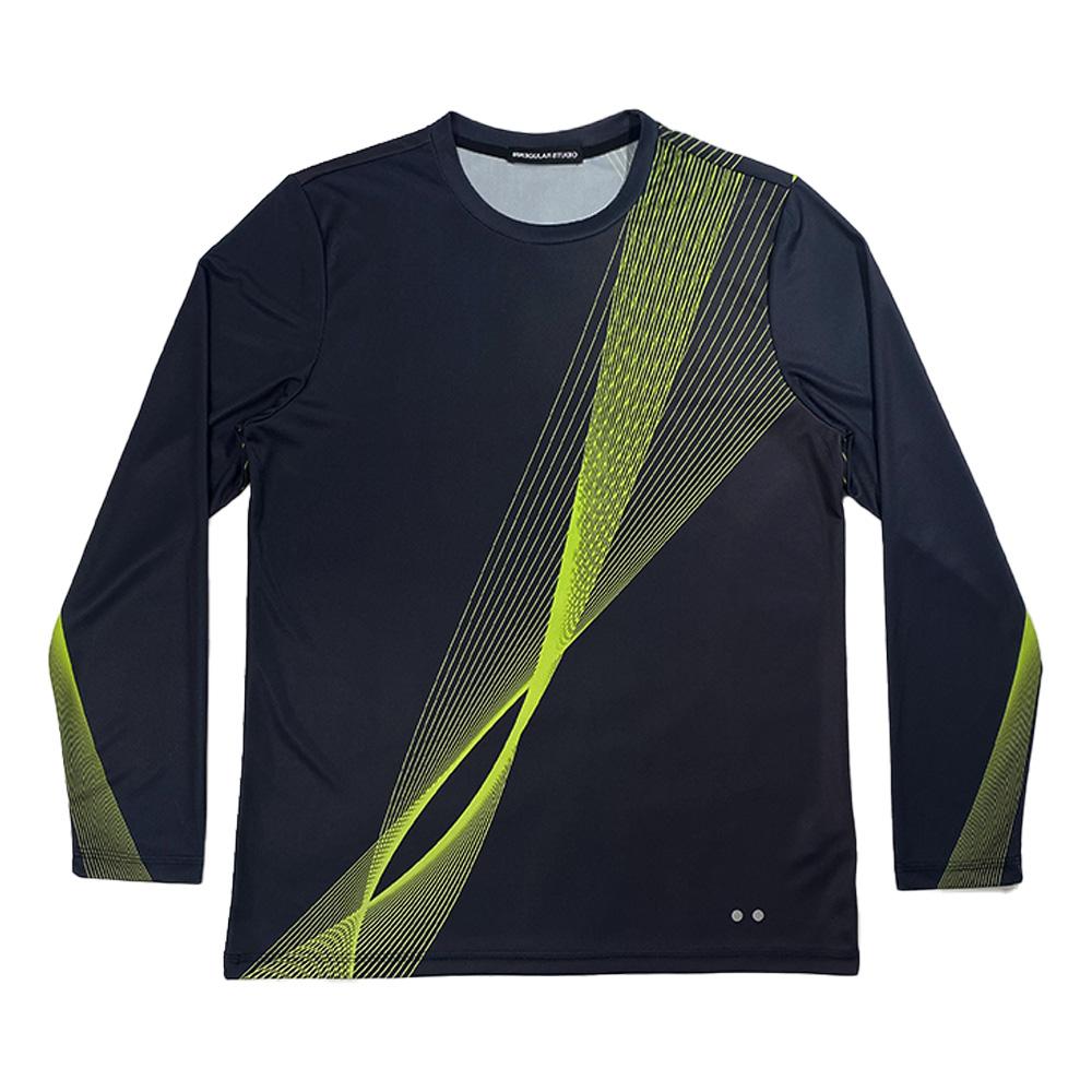 Irregular Agile Mesh L/S Tee (Charcoal/Neon)