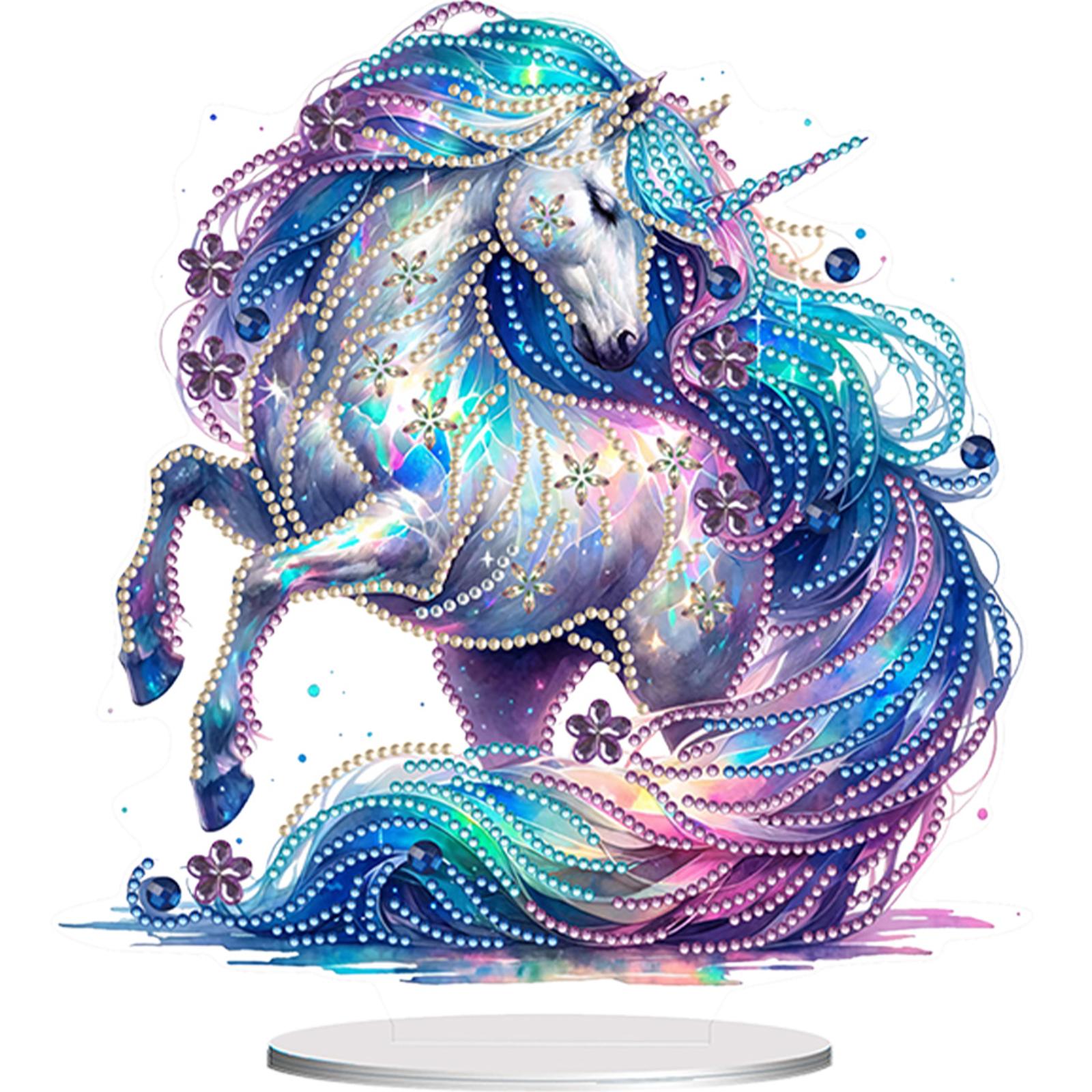 Набор для алмазной живописи «Единорог» особой формы, настольные украшения, разноцветные алмазные картины, настольные украшения, декор для стола дома