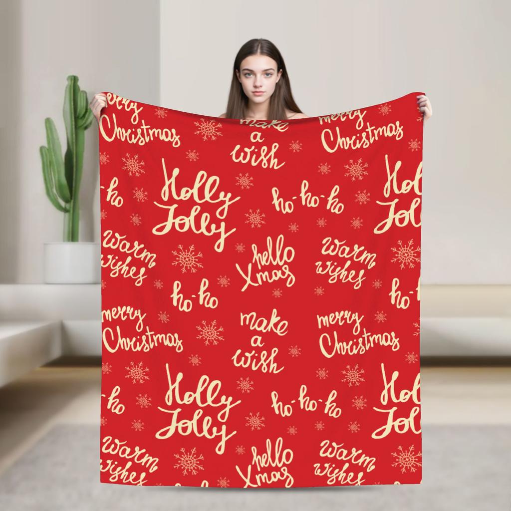 Christmas Dog And Cat Blanket Fleece Spring/Autumn Nordic Merry Christmas New Year Thin Throw Blankets for Home Office Bedspread