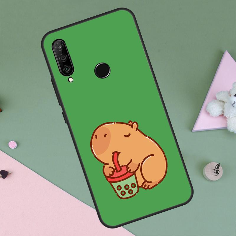 Süßes Cartoon-Capybara Für Huawei P20 P40 Lite P60 P30 Pro Nova 5T 9 10 SE 12s 12i 11i Y90 Y70 Y60 Y61 Y72 Y91 Hülle