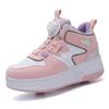 31-42 Boys Roller Skates Shoes Removable Flat Shoes Girls Roller Skates Sneakers for Kids