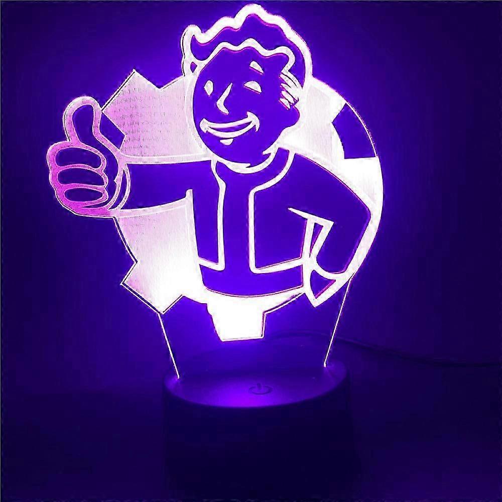 3D Night Light 3D LED Night Light Game Fallout Shelter Logo Led Night Light Colorful USB LED Children Kids Bedroom Lamp Nightlight Toys Gifts